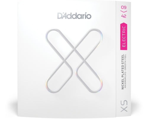 D'Addario XSE0942 Cordes électriques revêtues de nickel Super Light 09-42