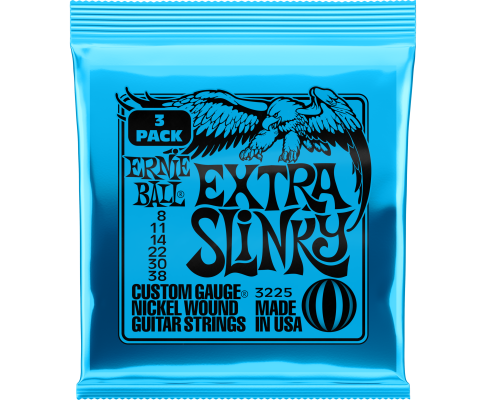 Ernie Ball 3225EB Extra Slinky Electric Guitar Strings - 8-38 3-Pack