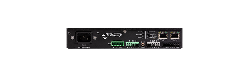 Powersoft MEZZO-322AD 2 Channel Compact Install Amplifier with DanteTM/AES67 - Red One Music