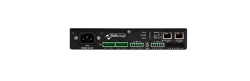 Powersoft MEZZO-324AD 4 Channel Compact Install Amplifier - Red One Music