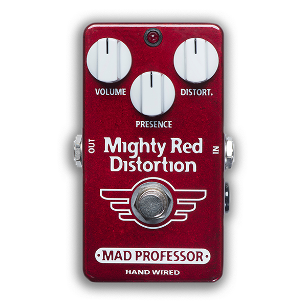 Professeur fou Mighty Red Distortion Guitar Effets Pédale - Terre à main
