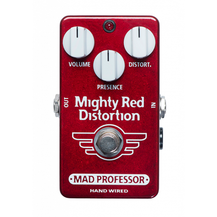 Professeur fou Mighty Red Distortion Guitar Effets pédale