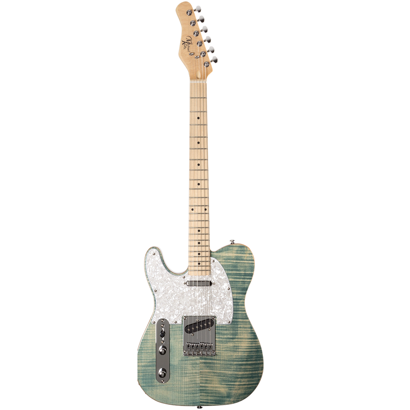 Michael Kelly MK53SBJMROL 1953 S/S Guitare électrique gaucher avec touche en érable - Blue Jean Wash
