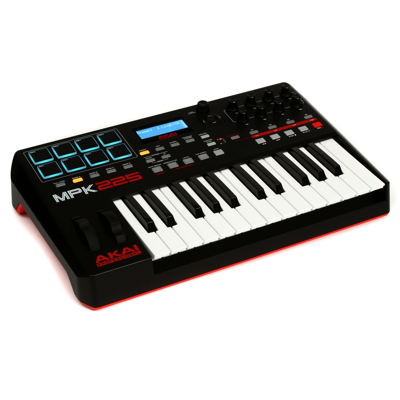 Akai Mpk225 Akai Mpk225 Usbmidi Pad Amp Keyboard Controller - Red One Music
