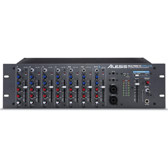 Alesis Multimix 10 Wireless 10-Channel Rackmount Mixer With Bluetooth Wireless - Red One Music