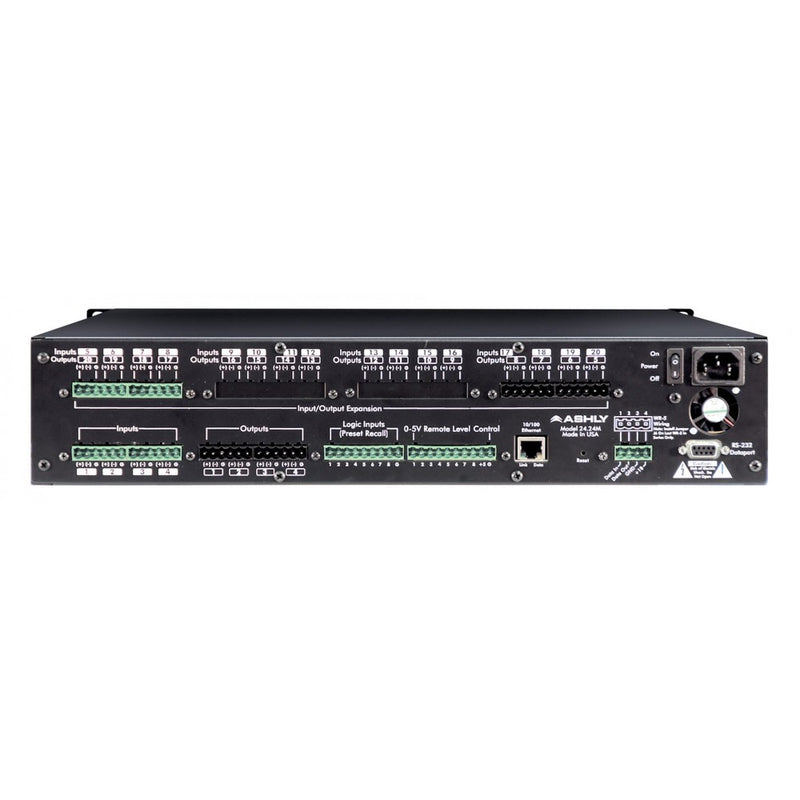 Ashly NE24.24M 4x20 Audio Matrix Processor with Tamper-Proof Operation and System Software for Windows