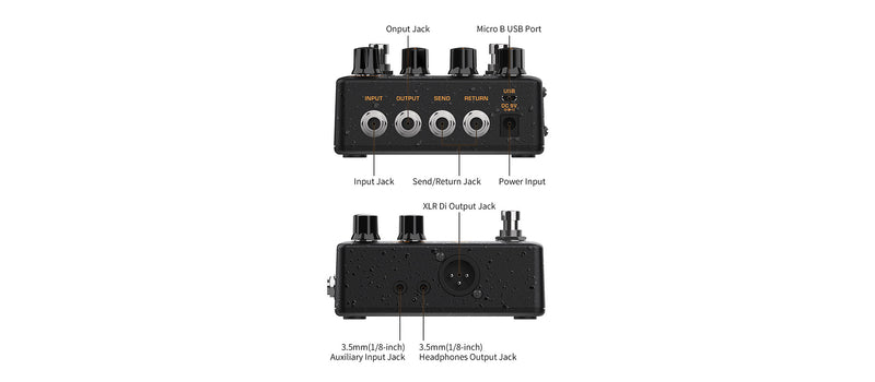 NuX OPTIMA-AIR Simulateur de guitare acoustique à double interrupteur