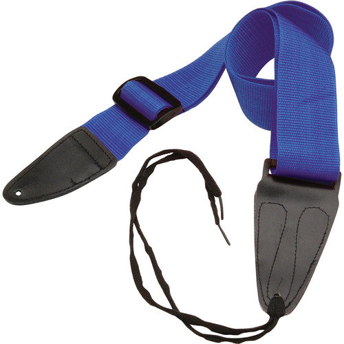 On-Stage GSA10BL Guitar Strap w/ Leather Ends - Blue