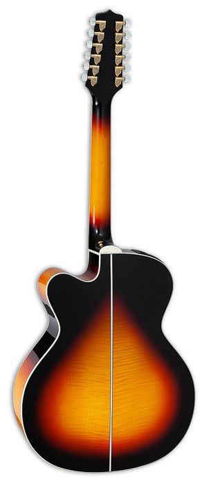 Takamine GJ72CE-12-BSB - Guitare acoustique électrique Jumbo 12 cordes - Brun Sunburst