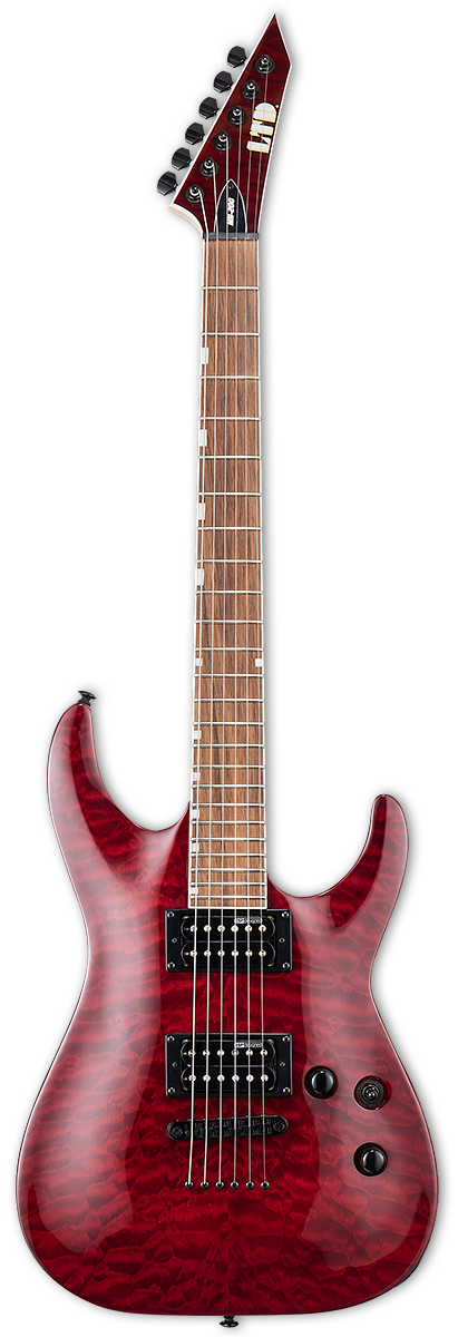 ESP LTD MH-200QM NT Guitare électrique (See-Thru Black Cherry)