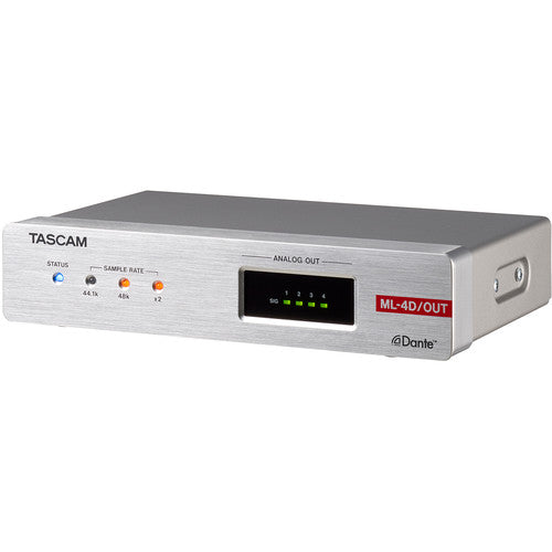 Tascam ML-4D/OUT-E Line Output Dante Converter with Built-In DSP Mixer - Red One Music