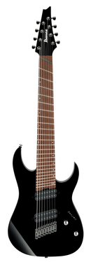 Ibanez RGMS8BK - Guitare électrique 8 cordes avec frettes en éventail - Guitare électrique noire