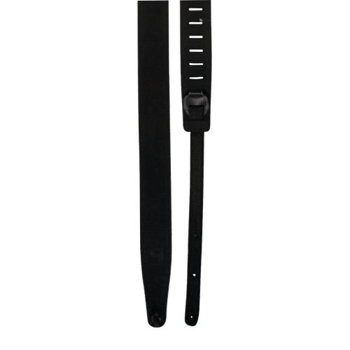 Profile PGS730-BK - 2.5" Black Baseball Leather Guitar Strap