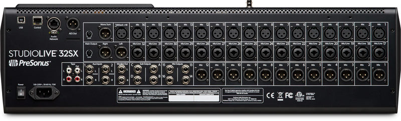 Mélangeur/enregistreur/interface numérique PreSonus StudioLive 32SX série III