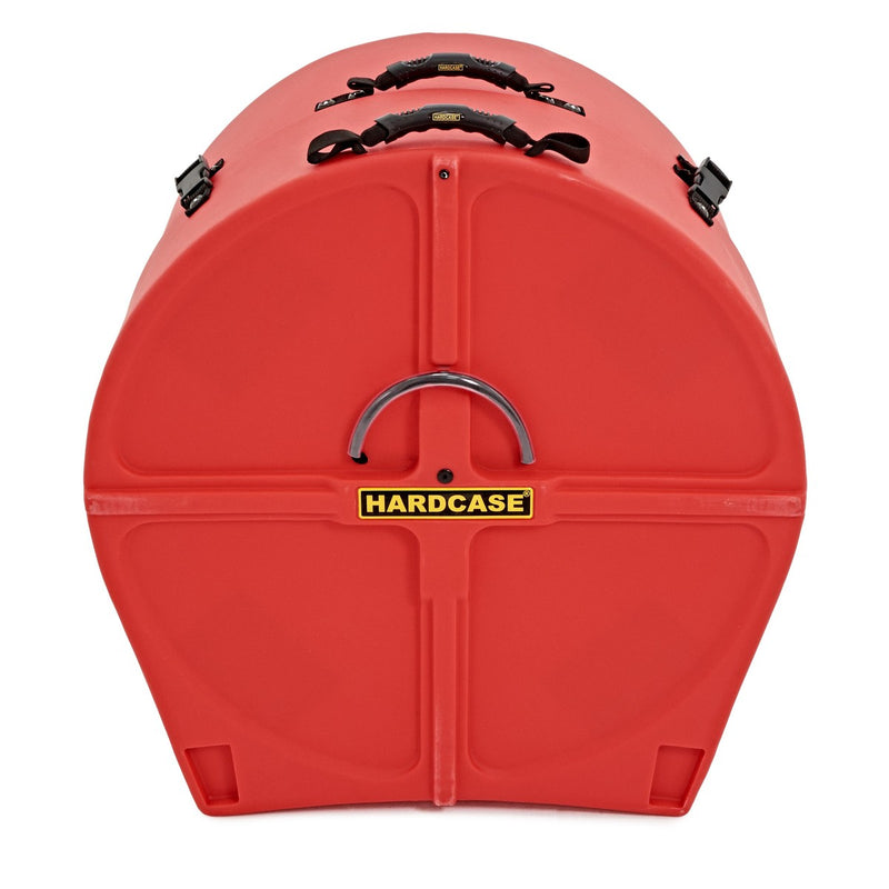 Hardcase HNP22BR 22" Bass Drum Case with Wheels and Pull Handle (Red)