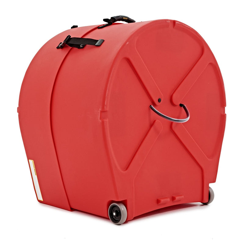 Hardcase HNP20BR Étui pour grosse caisse 20" avec roulettes et poignée de traction (Rouge)