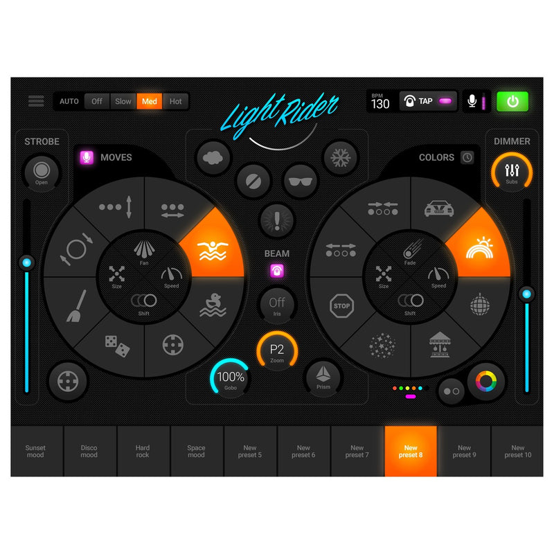 Light Rider Dj Lighting Dmx App Controller - Red One Music