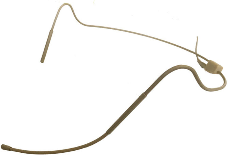 Provider Series PSM3-SENN Dual Ear Headworn Microphone Piece with 2mm Heavy Duty Cable for Sennheiser Wireless Transmitter (3.5mm male TRS) (Tan)
