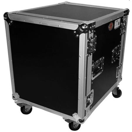ProX T-12RSS24 12U ATA Deluxe Flight Road Case with 4" Casters for Amplifier Rack Mount Module, 24" Rail Depth