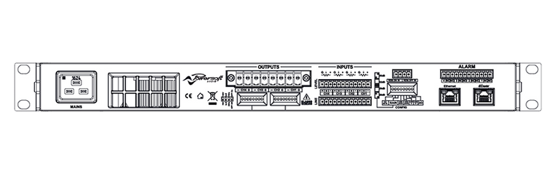 Powersoft QUATTROCANALI 2404 DSP+D 4x600W Amplifier Platform with DSP and Dante™ - Red One Music