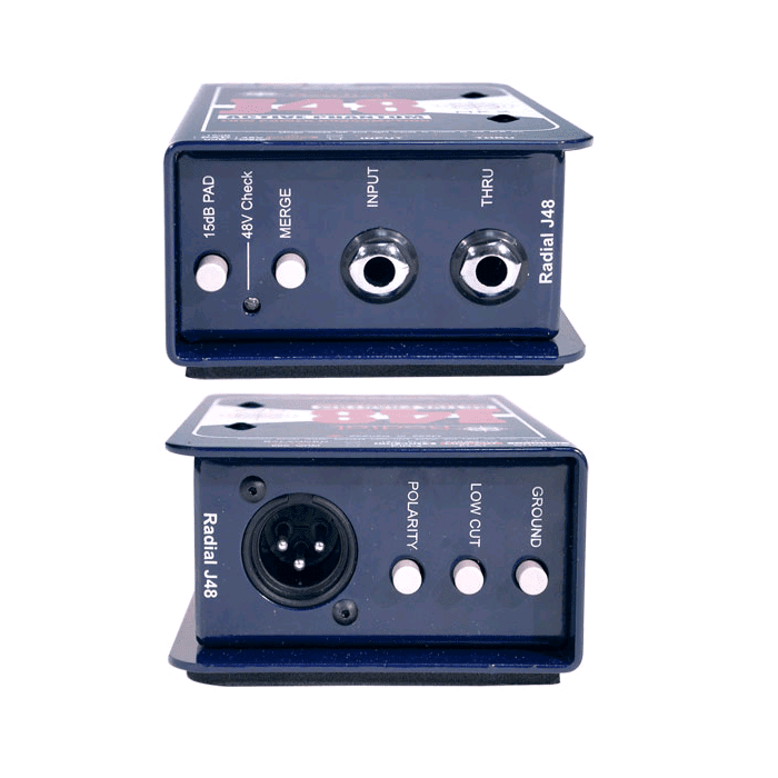 Radial J48 48V Phantom Powered Active Direct Box - Red One Music