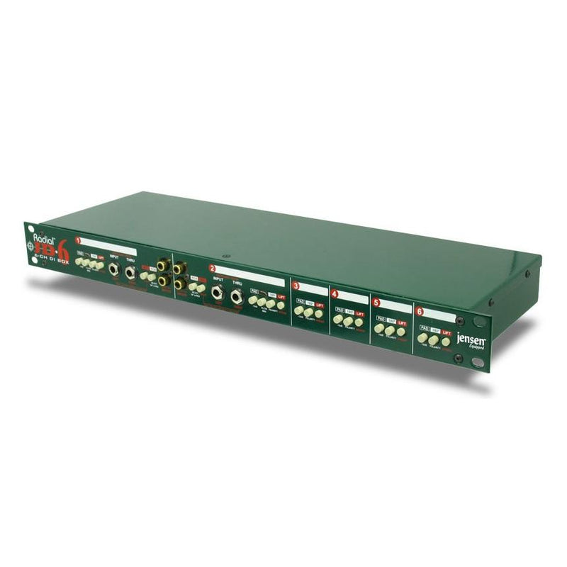 Radial Jd6 High Performance 6-Channel Rackmount Direct Box - Red One Music