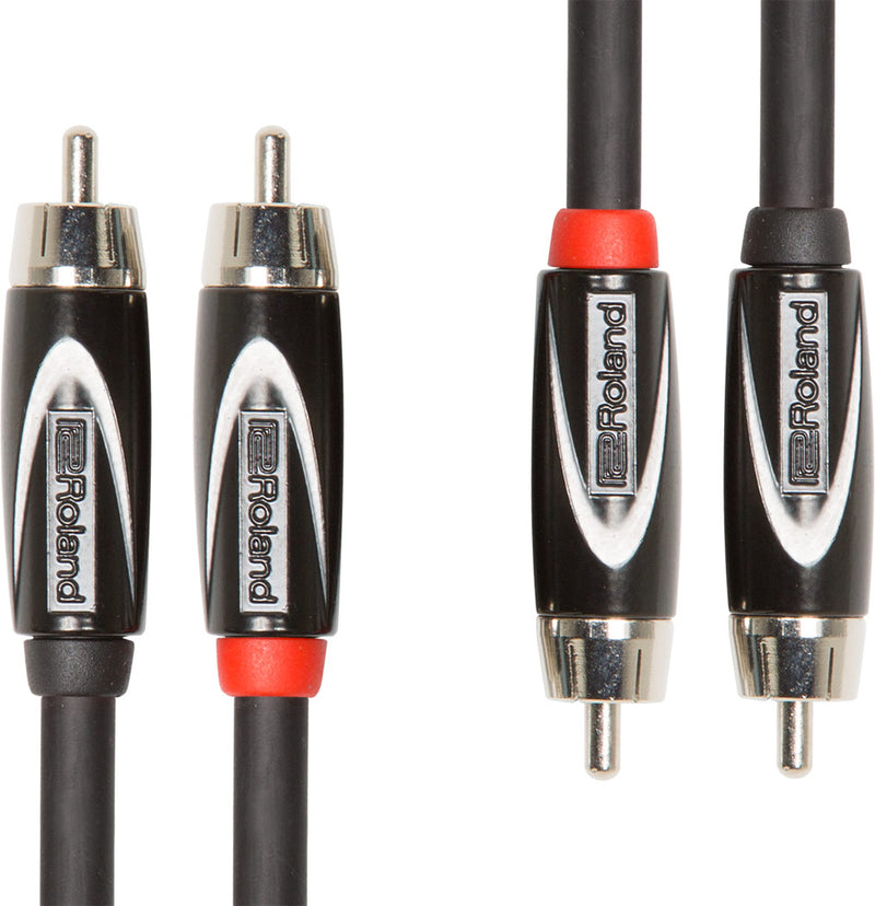 Roland RCC-15-2R2R Black Series Dual RCA Interconnect Cable (15')