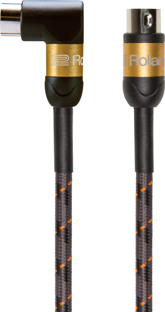 Roland RMIDI-G5A Gold Series Straight to Right Angle MIDI to MIDI Cable - 5'