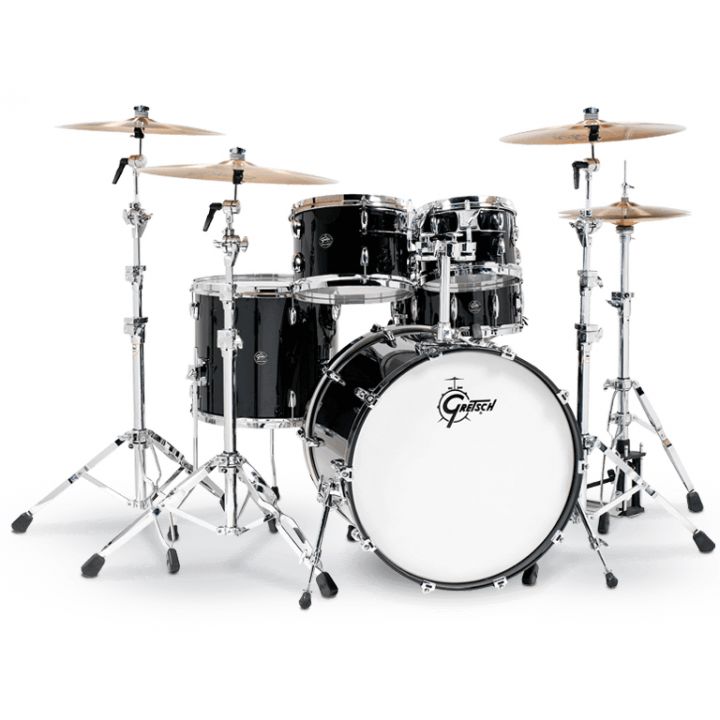 Gretsch Drum RN2-E825-PB Renown 5 pièces (22/10/12/16 / 14SN) Shell Pack (Piano Black)