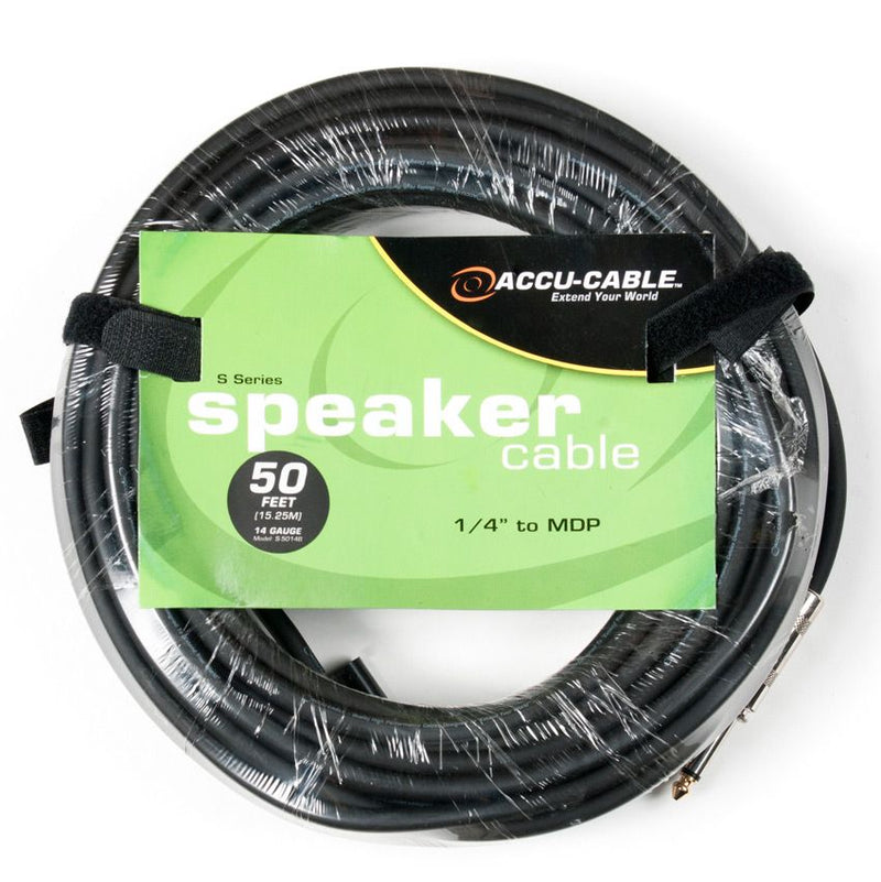 American DJ S5014B Câble de haut-parleur 1/4" vers MDP (banane) calibre 14 (50')