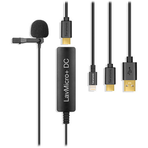 Saramonic LAVMICRO-PLUS-DC Microphone cravate numérique pour appareils iOS/Android et ordinateurs Mac/Windows