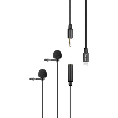 Saramonic LAVMICRO-U1C Dual Omnidirectional Lavalier Microphone w/ Lightning Connector for iOS Devices (19.6' Cable)