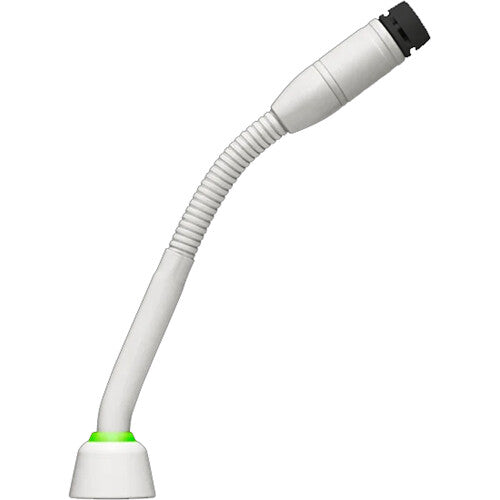 Shure MX405WLP/N 5" Shock-Mounted Gooseneck Mic with No Capsule No Preamp & 2-Color LED Ring on Bottom - White
