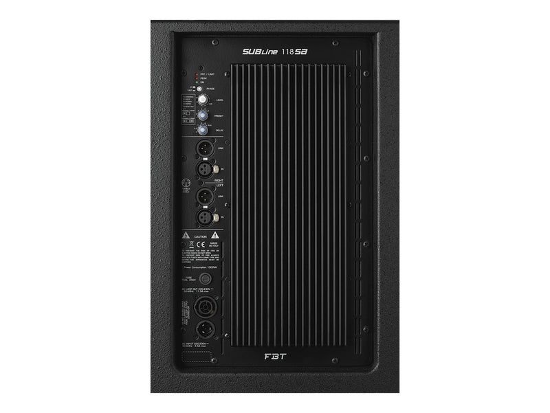 FBT SUBLINE 118SA 1200W Processed Active Subwoofer - 18"