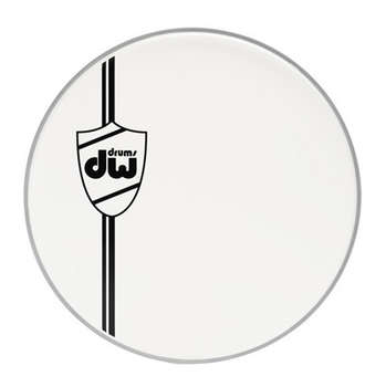 DW Hardware DRDHCW22KCL 22 Inch Coated White Bass Drum Head, Classic