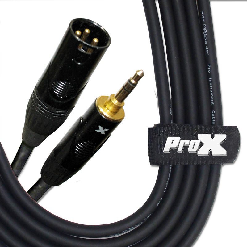 ProX XC-MXM10 Unbalanced 1/8" (3.5mm) TRS-M Mini to XLR3-M High Performance Audio Cable - 10 Ft.