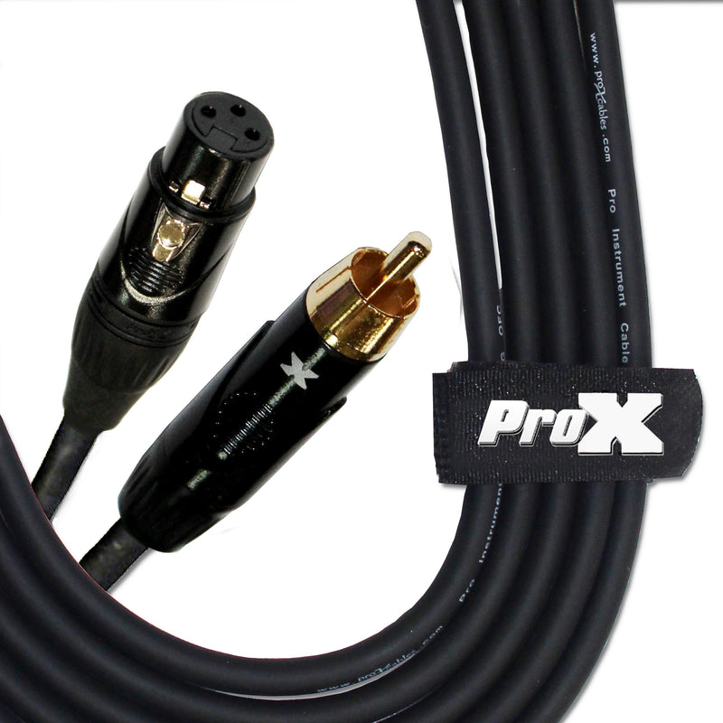 ProX XC-RXF05 5 pi. Câble audio asymétrique RCA vers XLR3-F haute performance