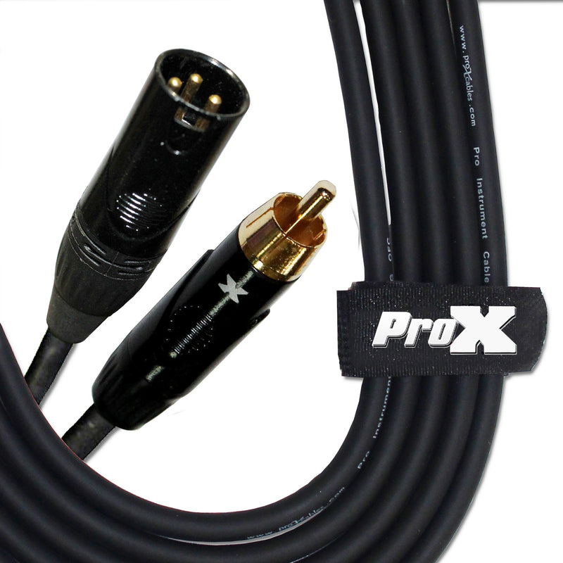 ProX XC-RXM05 5 Ft. Unbalanced RCA to XLR3-M High Performance Audio Cable