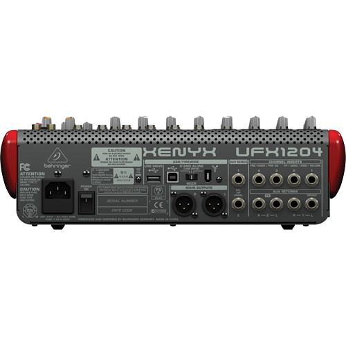 Behringer Ufx1204  Premium 12-Input 4-Bus Mixer With 16X4 Usbfirewire Interface - Red One Music