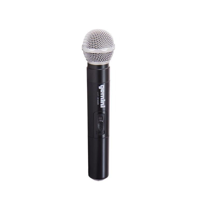 Gemini UHF-02M Dual Channel Wireless System, Includes UHF Receiver and 2x Handheld Microphone