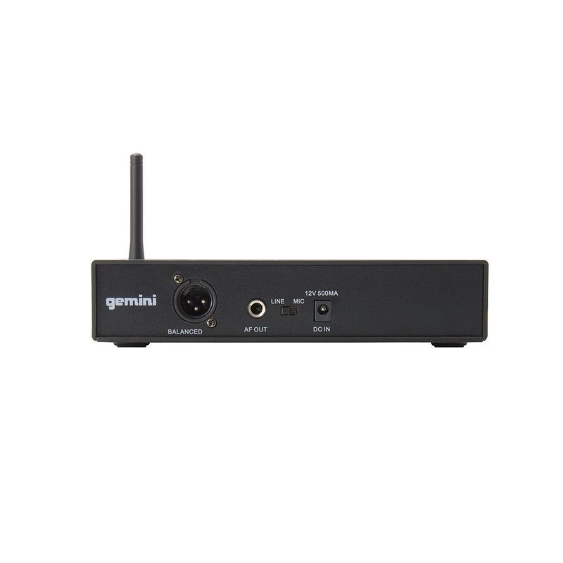 Gemini UHF-6100M Single Channel Wireless PLL System, Includes UHF Receiver and Handheld Microphone