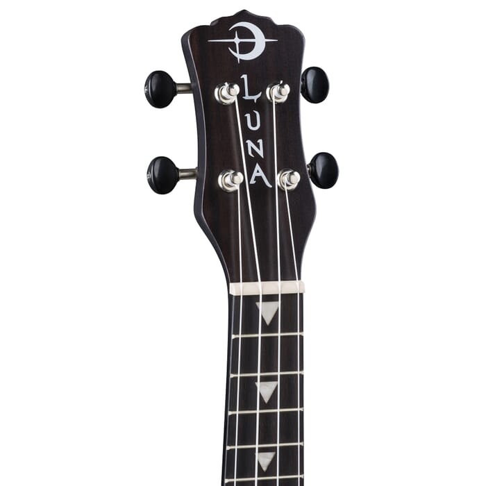 Luna UKE VMS BKS Vintage Mahogany Soprano Ukulele (Black Satin)