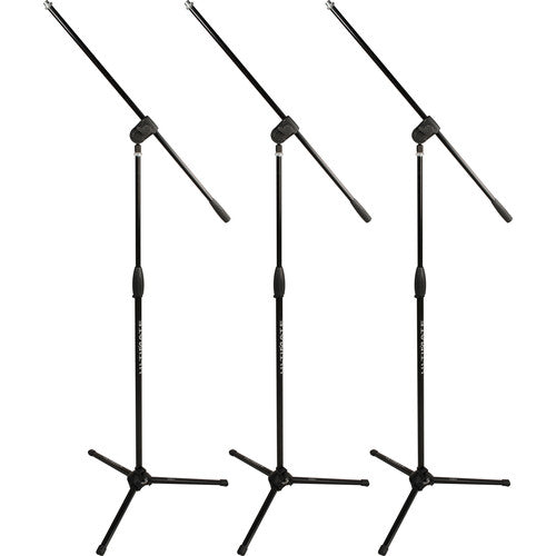 Ultimate Support MC-40B PRO 3-PACK Classic Series Tripod Microphone Stand w/ Fixed-Length Boom (3-Pack)