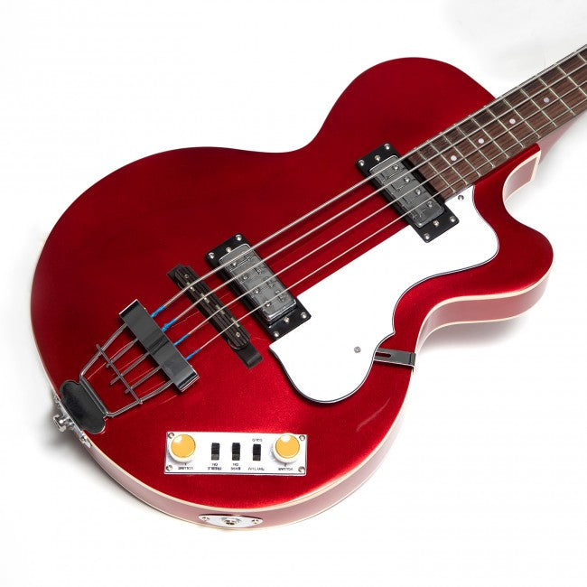Hofner HOF-HI-CB-PE-RD Ignition Pro Club Electric Bass (Metallic Red)