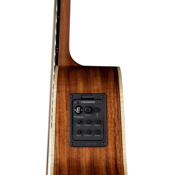 Luna VISTA WOLF L Vista Wolf Left Handed Acoustic/Electric Guitar (Gloss Natural)