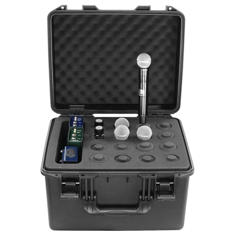 Odyssey VUMIC16 - Handheld Microphone Case (Holds 16) With Storage Compartment