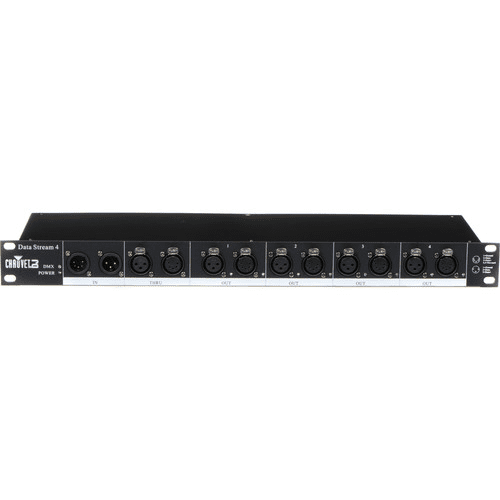 Chauvet Data Stream 4 Universal Optical Dmx Splitter Provides 4 Outputs From A Single Input - Red One Music