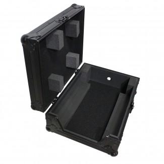 ProX XS-M12BL Universal 12 Mixer Ata Hard Road Flight Case For Large Format Dj Mixers Black On Black - Red One Music