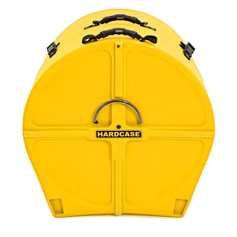 Hardcase HNP22BY 22" Bass Drum Case with Wheels and Pull Handle (Yellow)