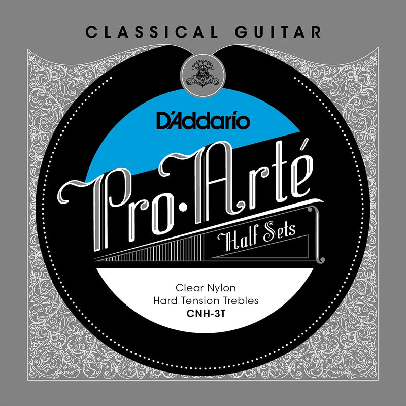 D'Addario CNH-3T Pro-Arte Clear Nylon Classical Guitar Half Set Hard Tension